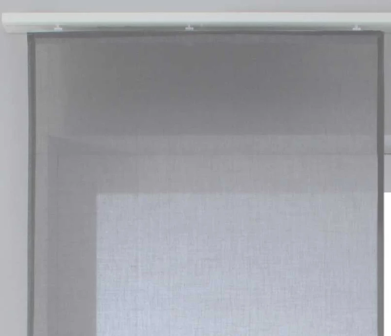 Schiebegardine »Nizza« Baumwoll-Voile Halbvoile Transparent Flächenvorhang mit Paneelwagen und Beschwerungsstange 2019032