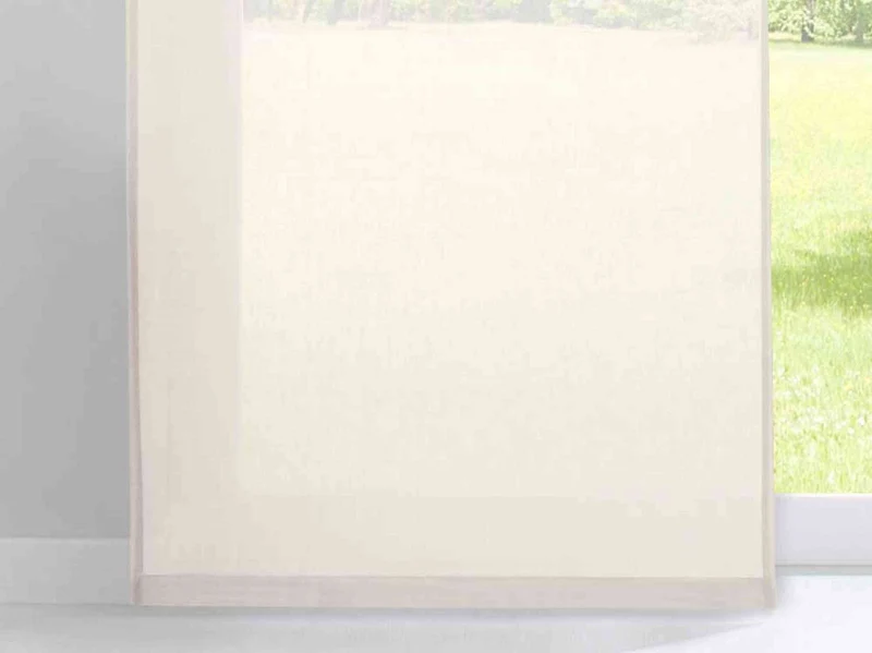Schiebegardine »Nizza« Baumwoll-Voile Halbvoile Transparent Flächenvorhang mit Paneelwagen und Beschwerungsstange 2019032