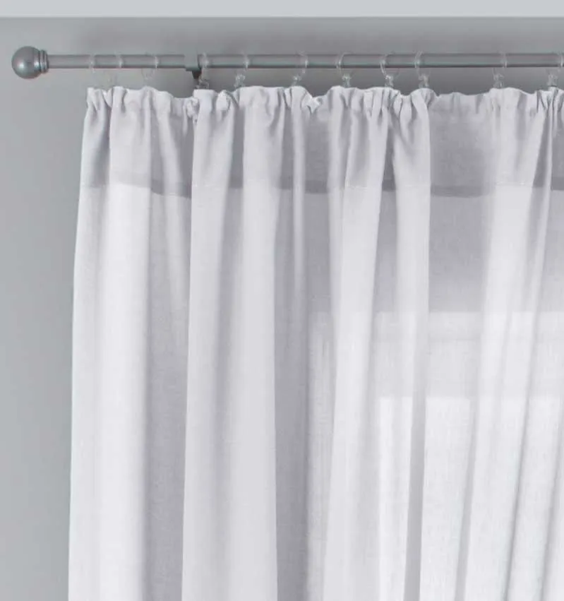 Gardine »Nizza« Baumwoll-Voile Halbvoile Transparent Store mit Gardinenband und Tuneldurchzug 2019031