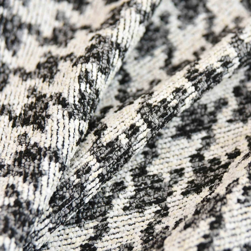 Kissen LxB 40x40 cm Creme Schwarz »PARIS« mit Füllung Ausgefallenes Hahnentritt-Muster schwarzes Paspelband 2023320K