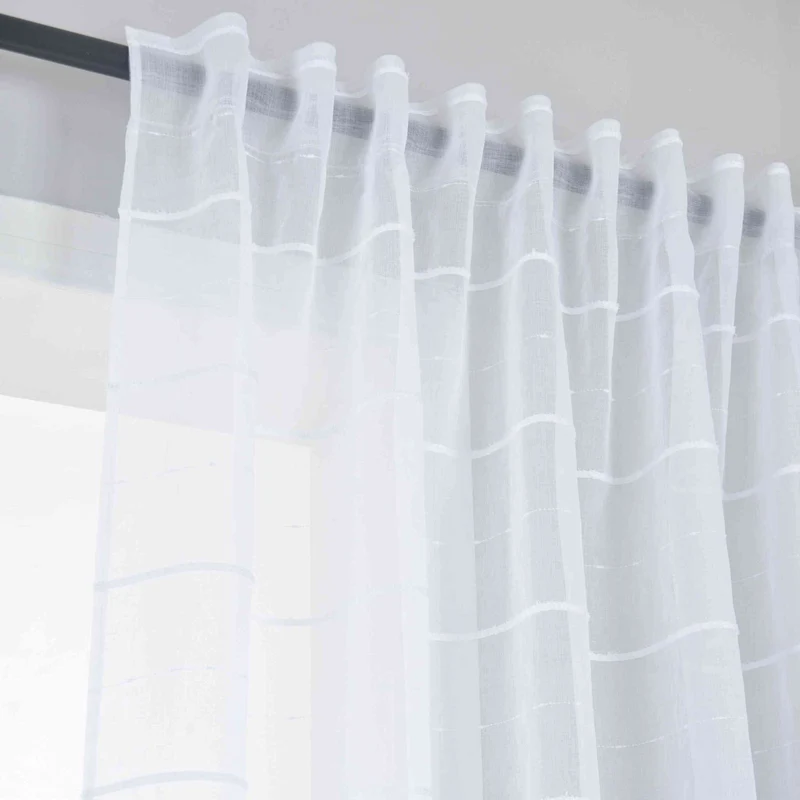 Gardine HxB 245x140 cm Natur Classic »VALENCIA« Multiband Aufhängung Scherli Transparent Leinen-Optik 2023410