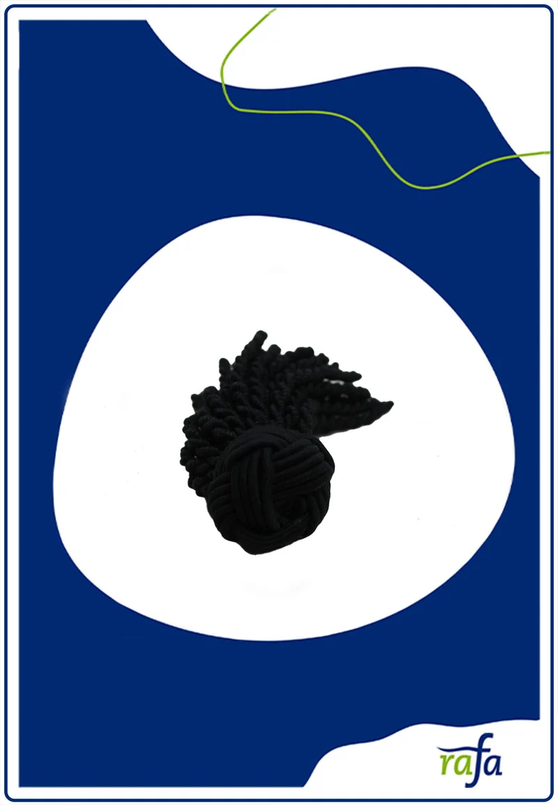 Endquasten Zellwolle schwarz