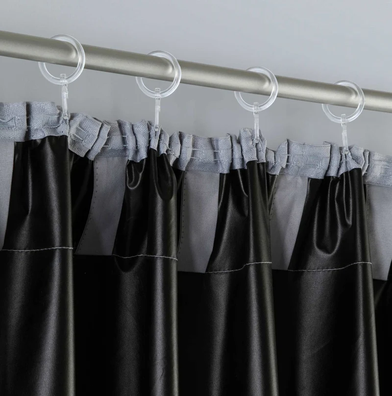 2er Pack Vorhänge Verdunkelung »DARK« 100% Blickdicht verdeckte Schlaufen Kräuselband Raffhalter Softshell Material Lichtundurchlässig 10000350-2