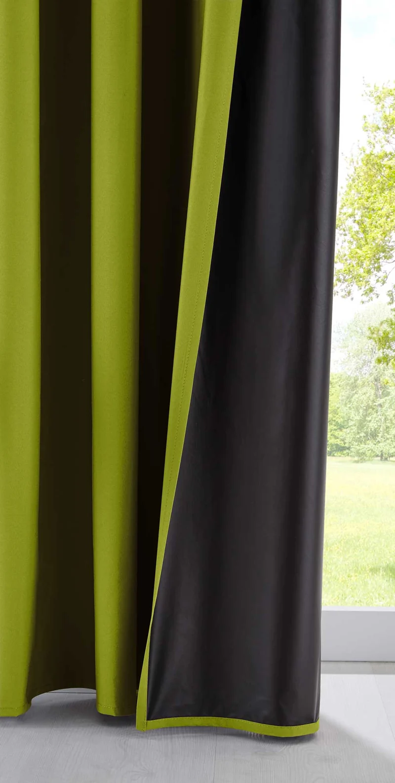 2er Pack Vorhänge Verdunkelung »DARK« 100% Blickdicht verdeckte Schlaufen Kräuselband Raffhalter Softshell Material Lichtundurchlässig 10000350-2