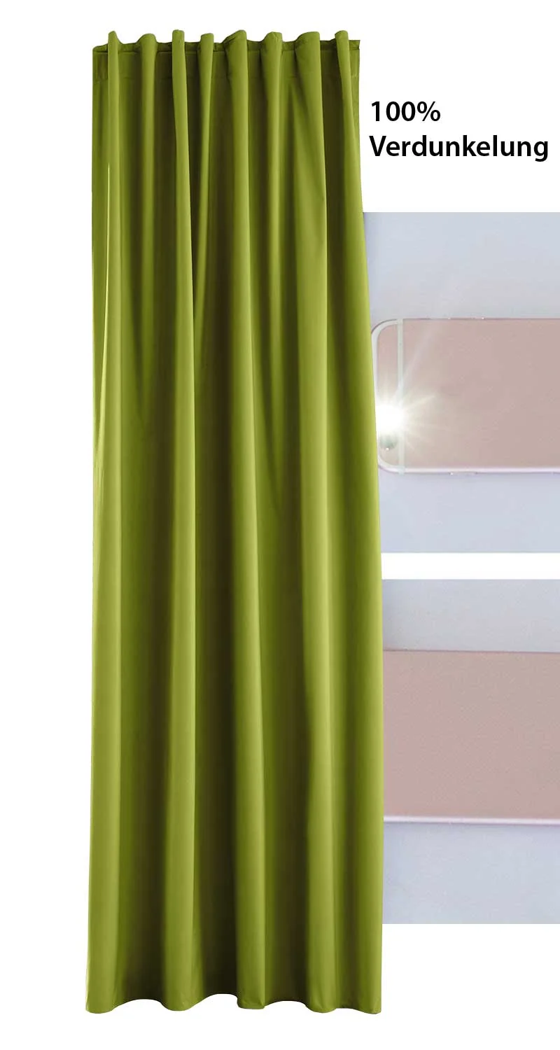 Outdoor Verdunklung Vorhang »DARK« 100% Blickdicht Schlaufen Kräuselband Raffhalter Softshell Material Lichtundurchlässig 10000350