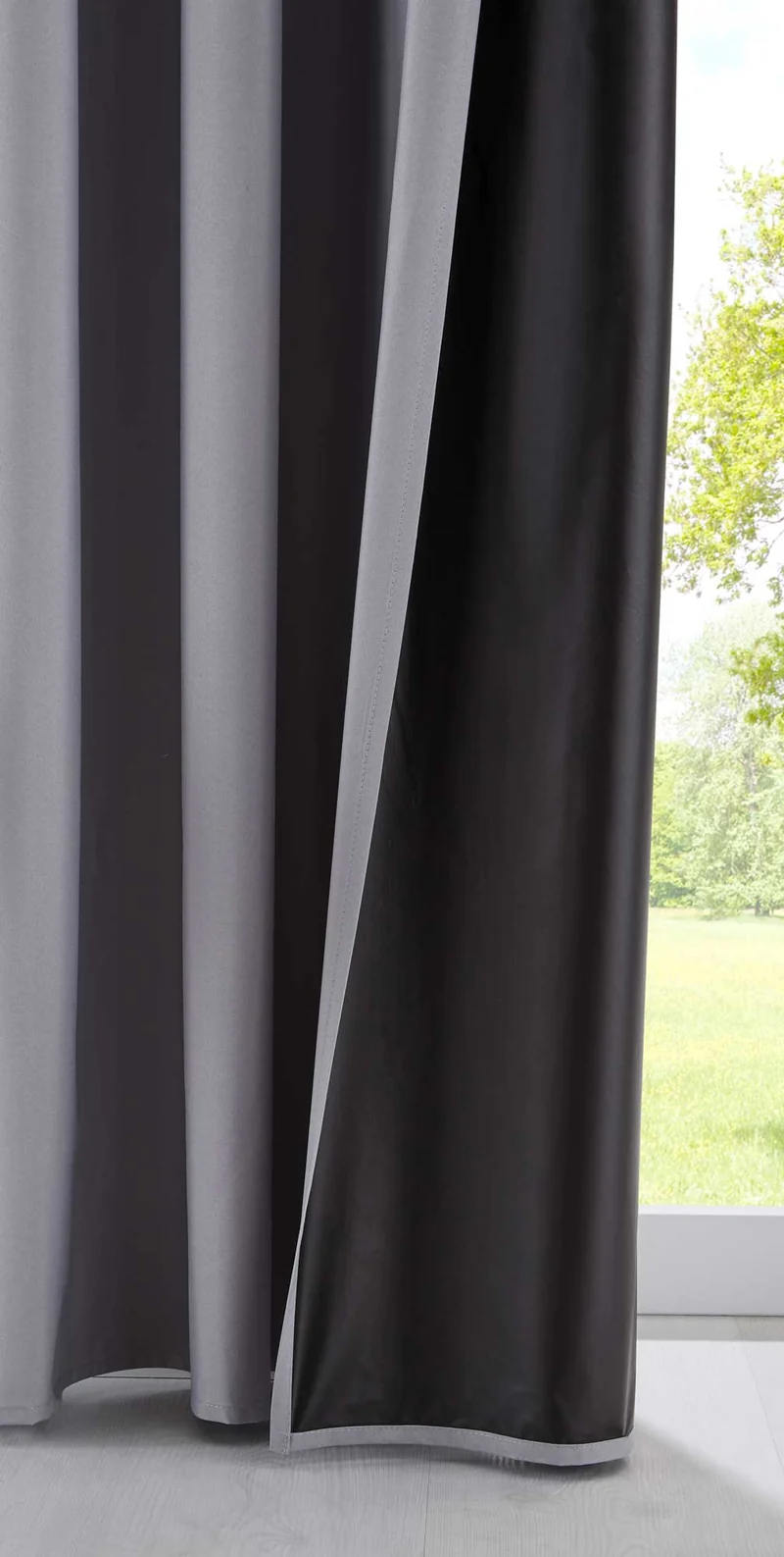 Outdoor Verdunklung Vorhang »DARK« 100% Blickdicht Schlaufen Kräuselband Raffhalter Softshell Material Lichtundurchlässig 10000350