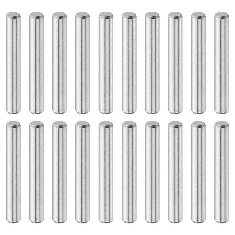 20 Pcs 4 mm x 28 mm Dowel Pins, 316L Stainless Steel Shelf Support Peg Pin