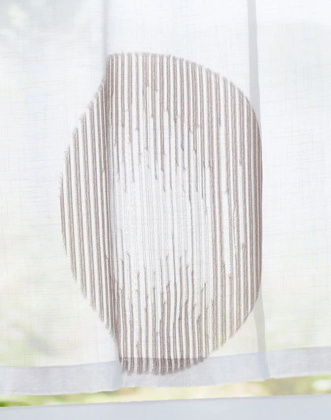 Scheibengardine »Balikesir« Sichtschutz Dekoration Transparent Jacquard Voile Küchenfenster Modern Kreise Muster 10000315