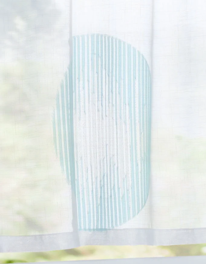 Scheibengardine »Balikesir« Sichtschutz Dekoration Transparent Jacquard Voile Küchenfenster Modern Kreise Muster 10000315