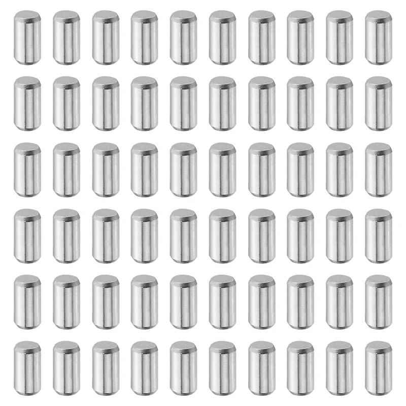 60 Pcs 3 mm x 6 mm Dowel Pins, 316L Stainless Steel Shelf Support Peg Pin