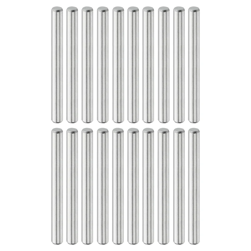20 Pcs 3 mm x 30 mm Dowel Pins, 316L Stainless Steel Shelf Support Peg Pin