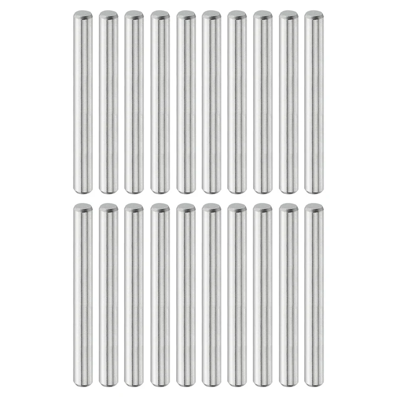 20 Pcs 3 mm x 28 mm Dowel Pins, 316L Stainless Steel Shelf Support Peg Pin