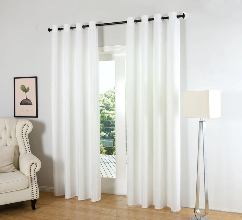 Vorhang Jacquard Deko Gardine Ösen feine Musterung blickdicht lichdurchlässig (Höhe x Breite cm) 20480