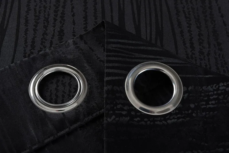 Vorhang Jacquard Deko Gardine Ösen feine Musterung blickdicht lichdurchlässig (Höhe x Breite cm) 20480