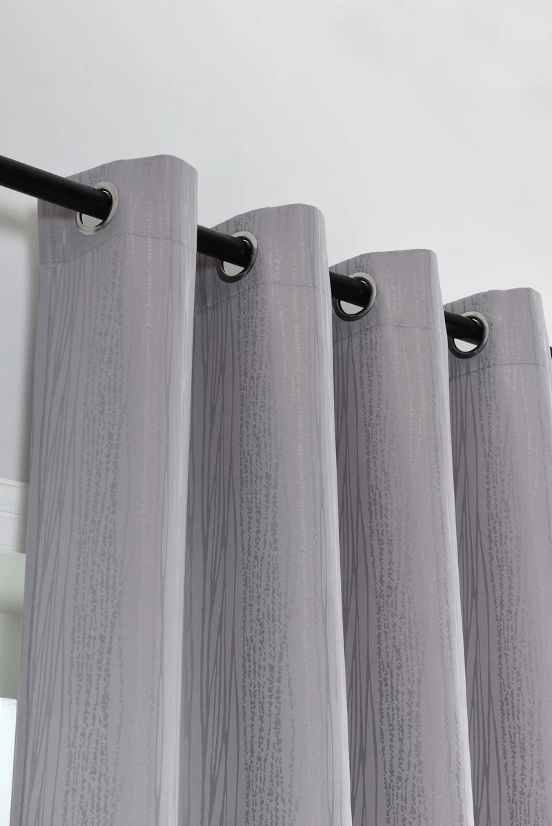 Vorhang Jacquard Deko Gardine Ösen feine Musterung blickdicht lichdurchlässig (Höhe x Breite cm) 20480