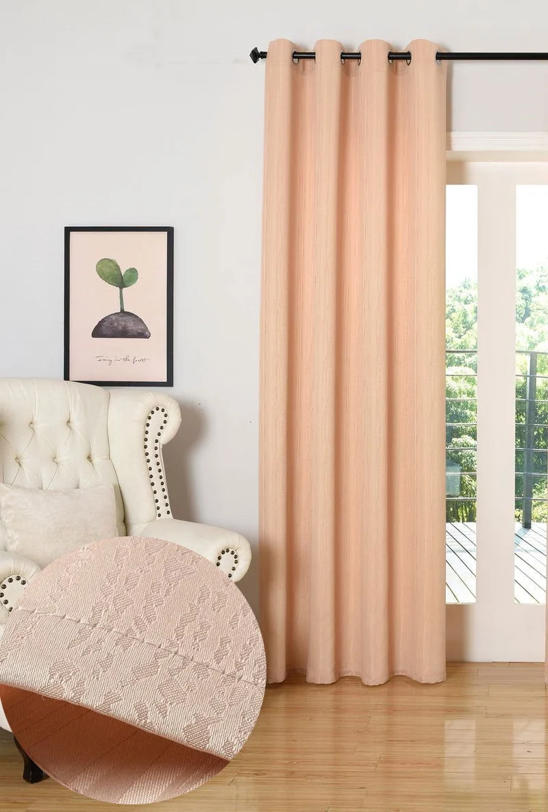 Vorhang Jacquard Deko Gardine Ösen feine Musterung blickdicht lichdurchlässig (Höhe x Breite cm) 20480