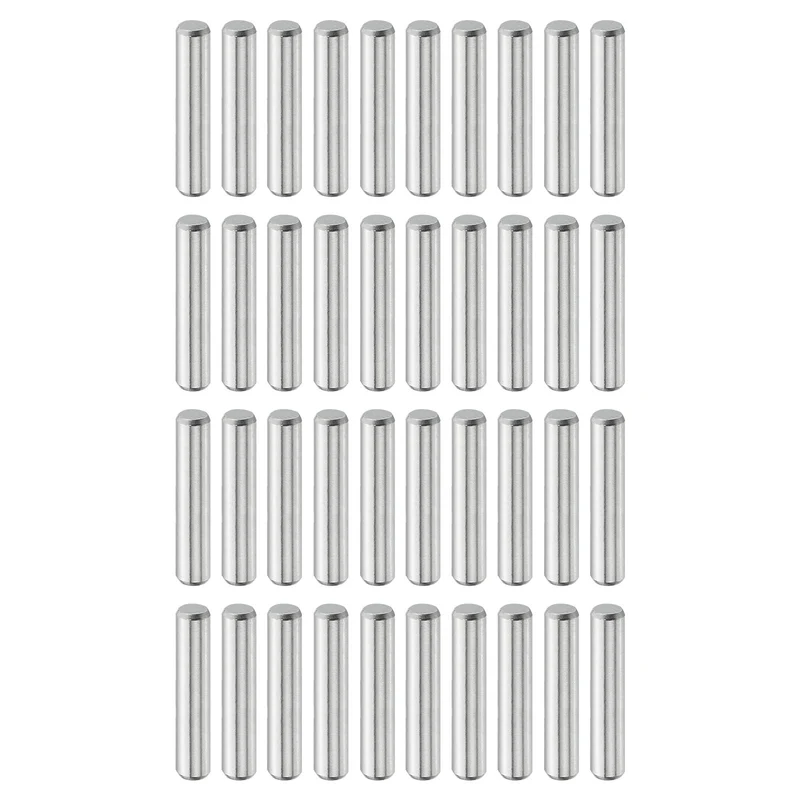 40 Pcs 3 mm x 15 mm Dowel Pins, 316L Stainless Steel Shelf Support Peg Pin