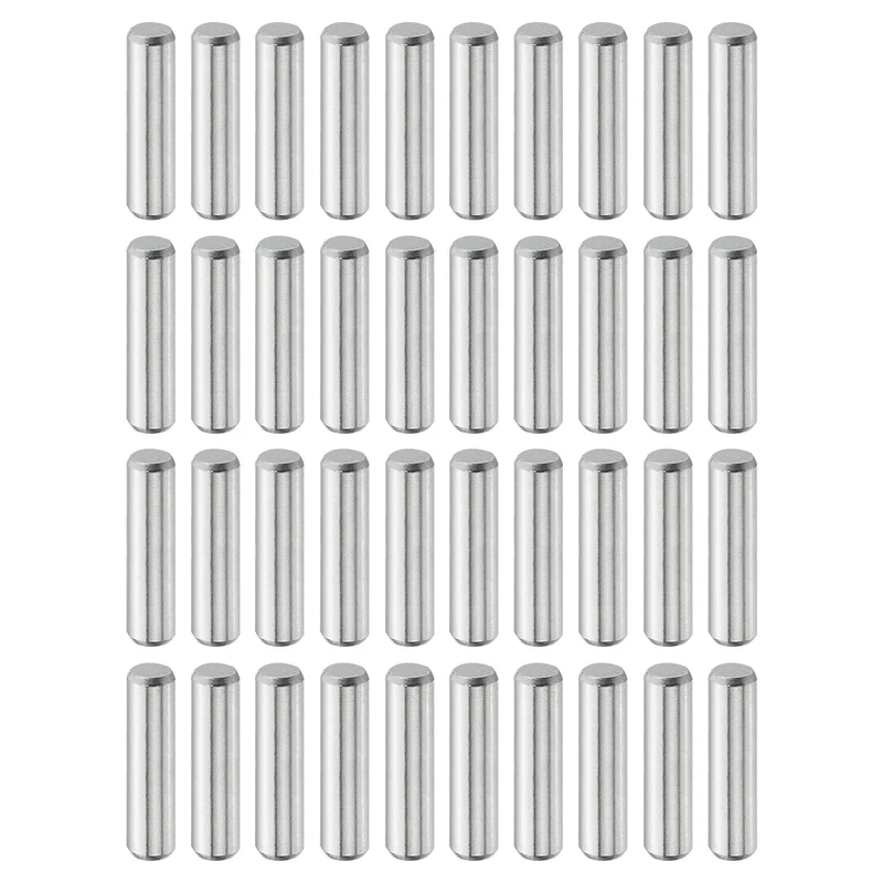 40 Pcs 3 mm x 12 mm Dowel Pins, 316L Stainless Steel Shelf Support Peg Pin