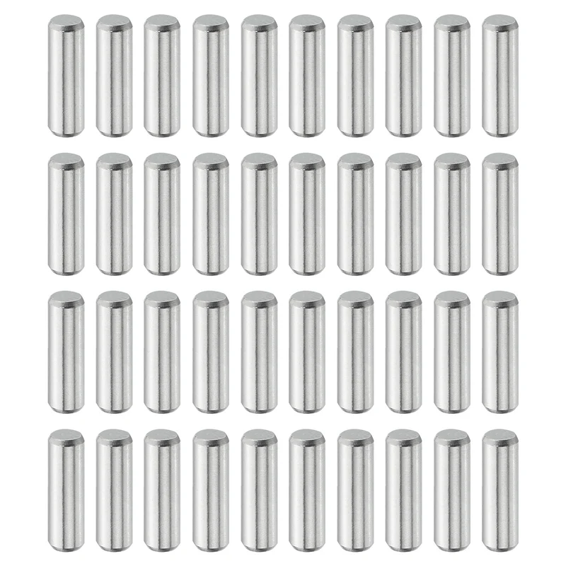 40 Pcs 3 mm x 10 mm Dowel Pins, 316L Stainless Steel Shelf Support Peg Pin