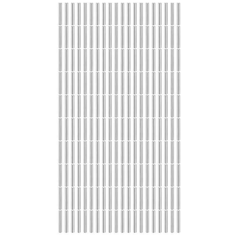 200Pcs 2.5 x 22 mm Dowel Pins, 304 Stainless Steel Shelf Support Peg Pin, Silver
