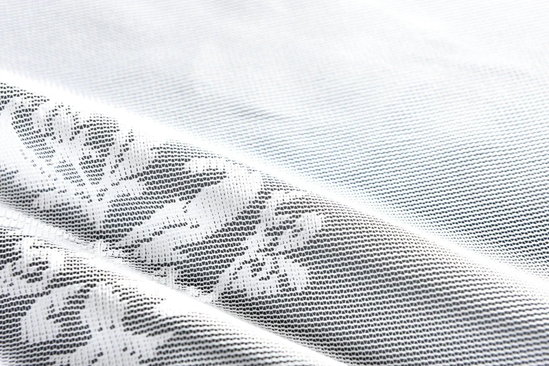 Jacquard Bogenstore Gardine »Ines«, Barock Blumenmuster Weiß Kräuselband Universalband Faltenband Store 13142