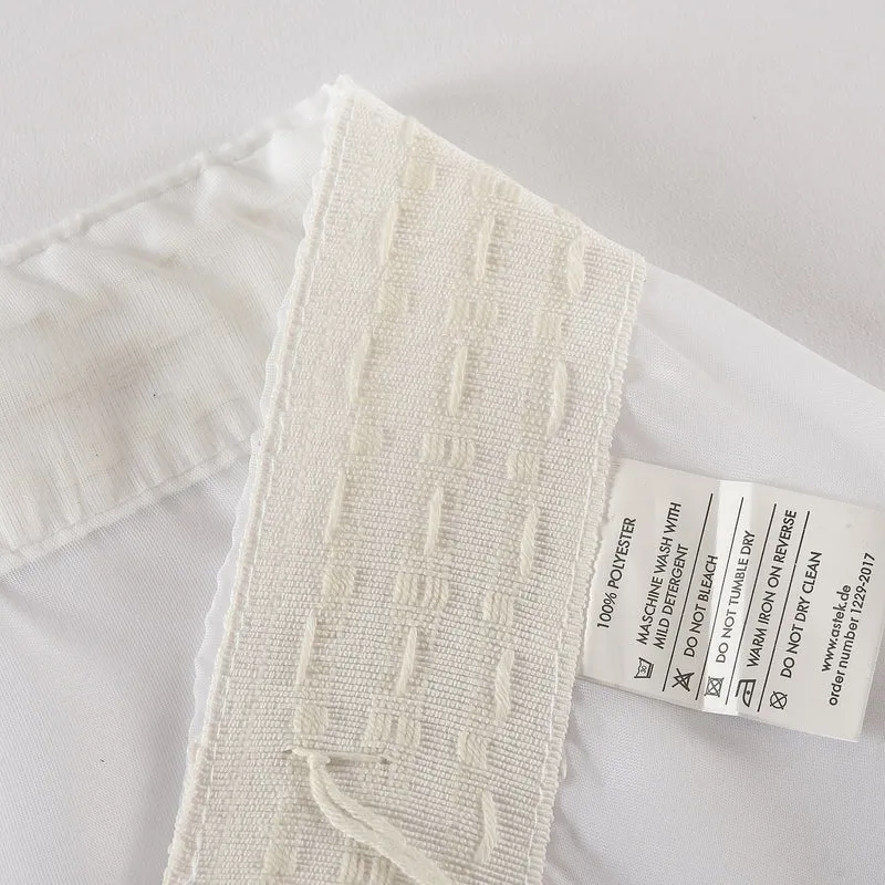 Gardine Store Jacquard »Fabio« Kräuselband Universalband Weiß Kreismuster Transparent Raschel-Gewebe Vorhang Wohnzimmer 13143