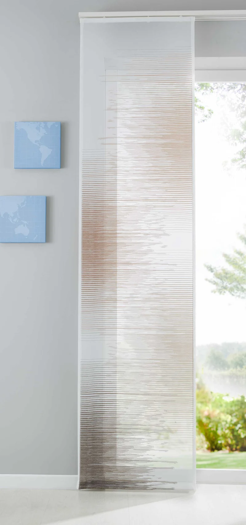 Flächenvorhang Istanbul Farbverlauf transparent Schiebegardine Raumteiler Voile Jacquard 10000147