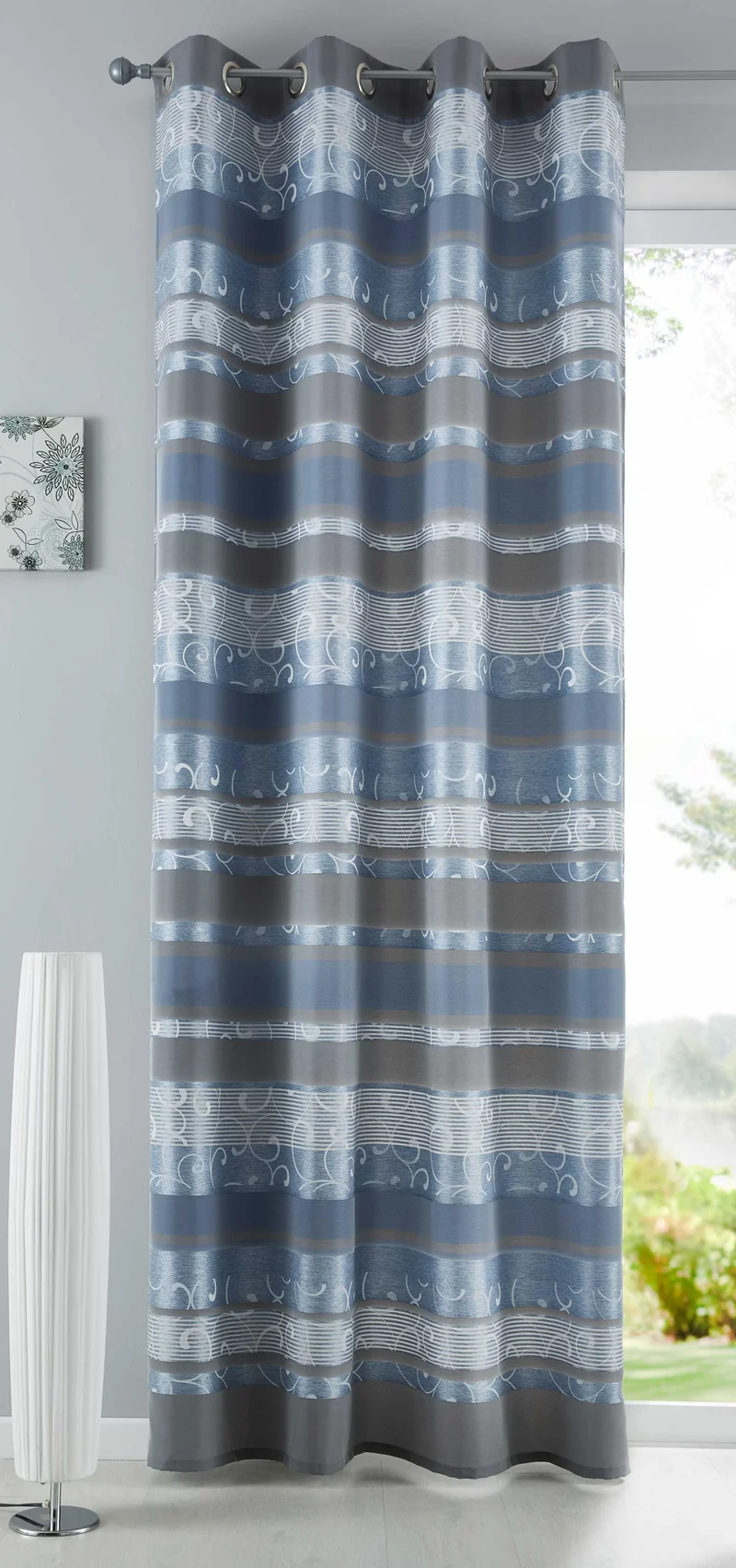 Vorhang Ösen Jacquard Blickdicht Manisa Schal Musterung Verdunkelung Gardine 10000141