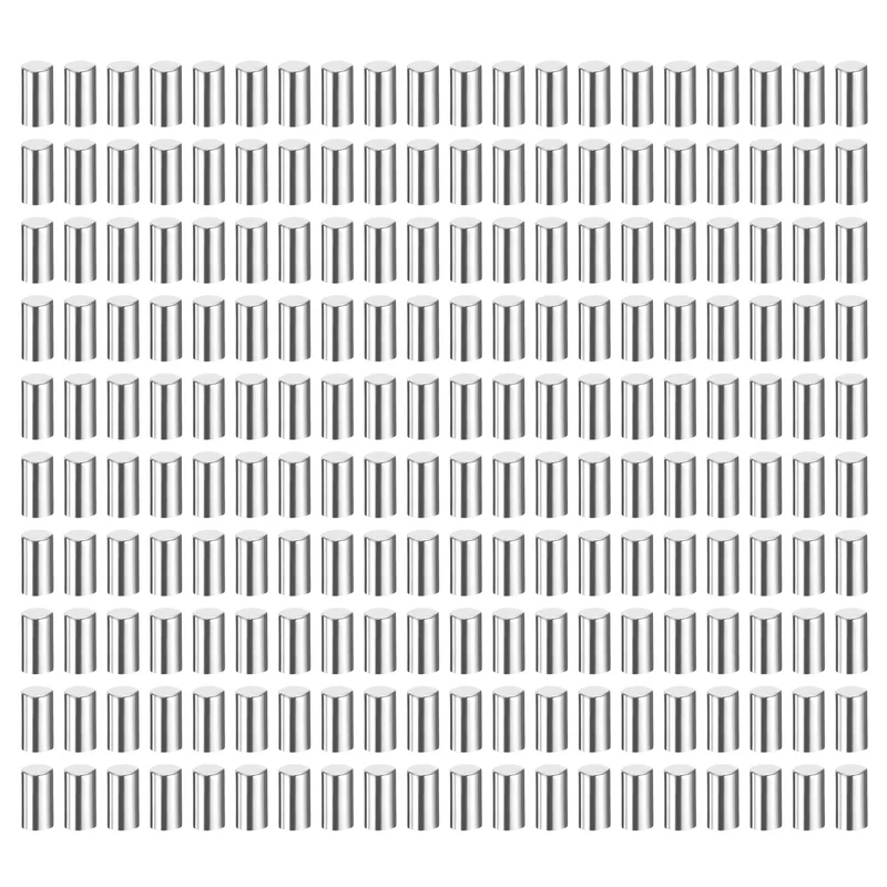200Pcs 2.5 x 5 mm Dowel Pins, 304 Stainless Steel Shelf Support Peg Pin, Silver