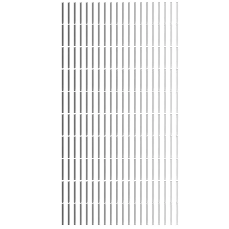 200Pcs 2 x 22 mm Dowel Pins, 304 Stainless Steel Shelf Support Peg Pin, Silver