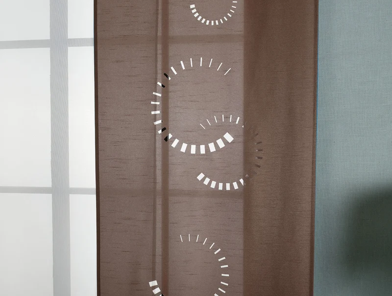 2er-Pack Schiebegardine Flächenvorhang Avila Lasercut Wildseide Optik Voile cm (HxB) inkl. Paneelwagen und Beschwerungsstangen 165610