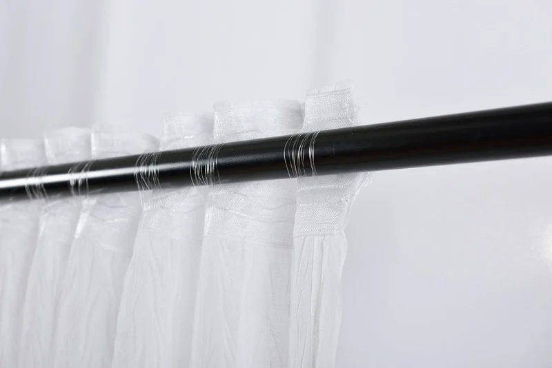 Gardine Crushed Leinen Optik Transparent verdeckte Schlaufen Universalband (Höhe x Breite cm) 20475