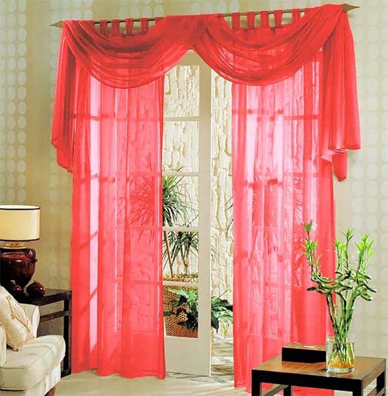 Voile komplett GARDINEN SET 3tlg. 60999