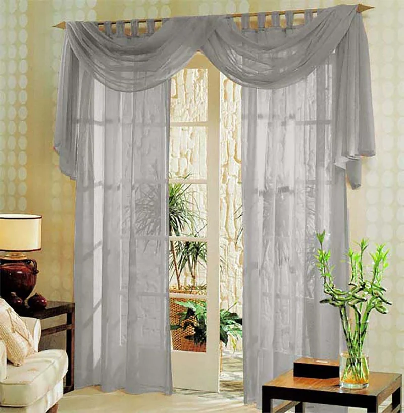 Voile komplett GARDINEN SET 3tlg. 60999