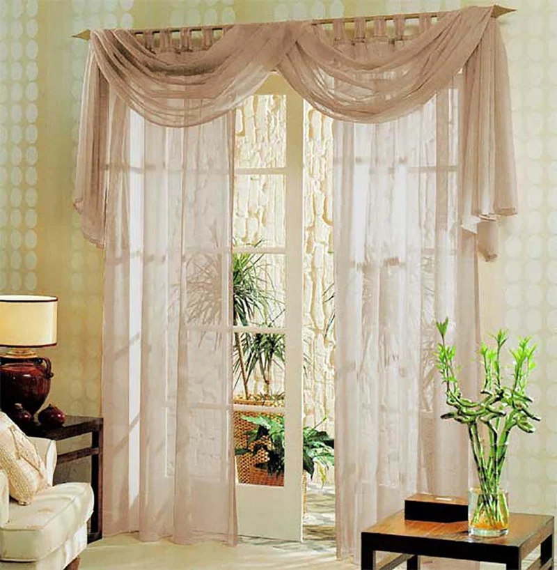 Voile komplett GARDINEN SET 3tlg. 60999