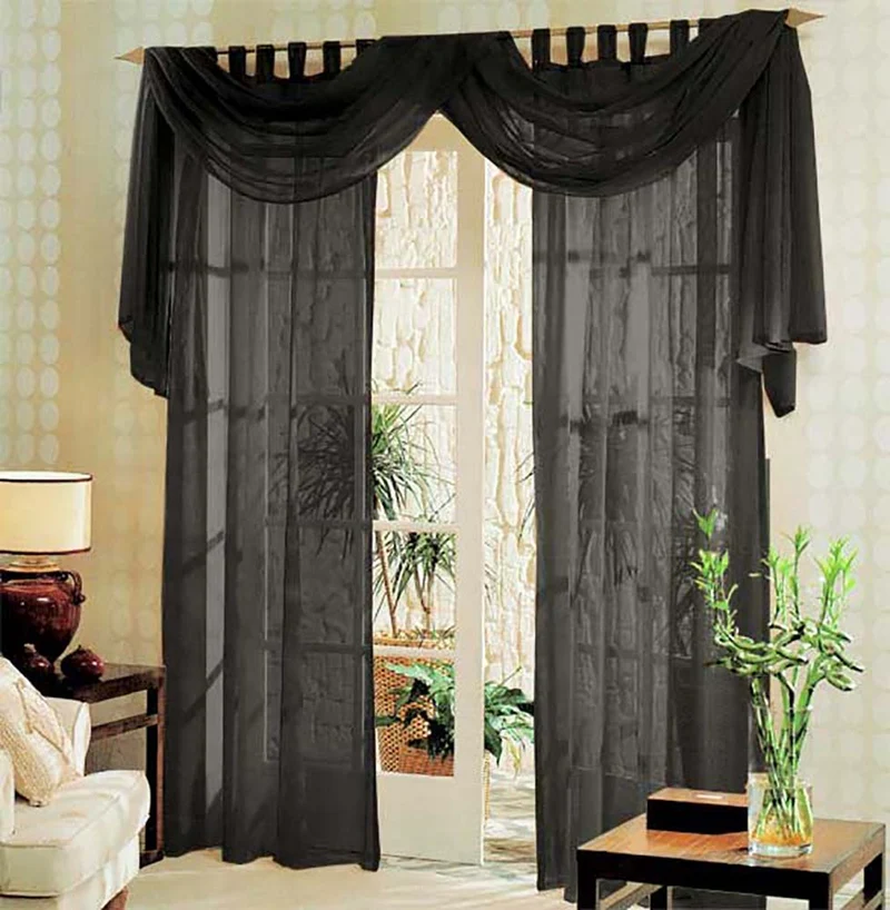 Voile komplett GARDINEN SET 3tlg. 60999