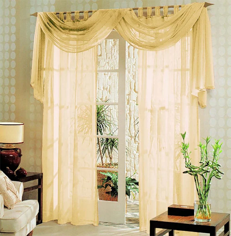 Voile komplett GARDINEN SET 3tlg. 60999