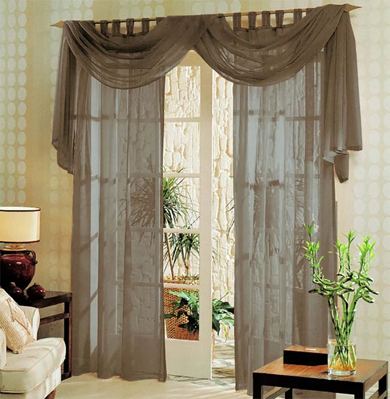 Voile komplett GARDINEN SET 3tlg. 60999