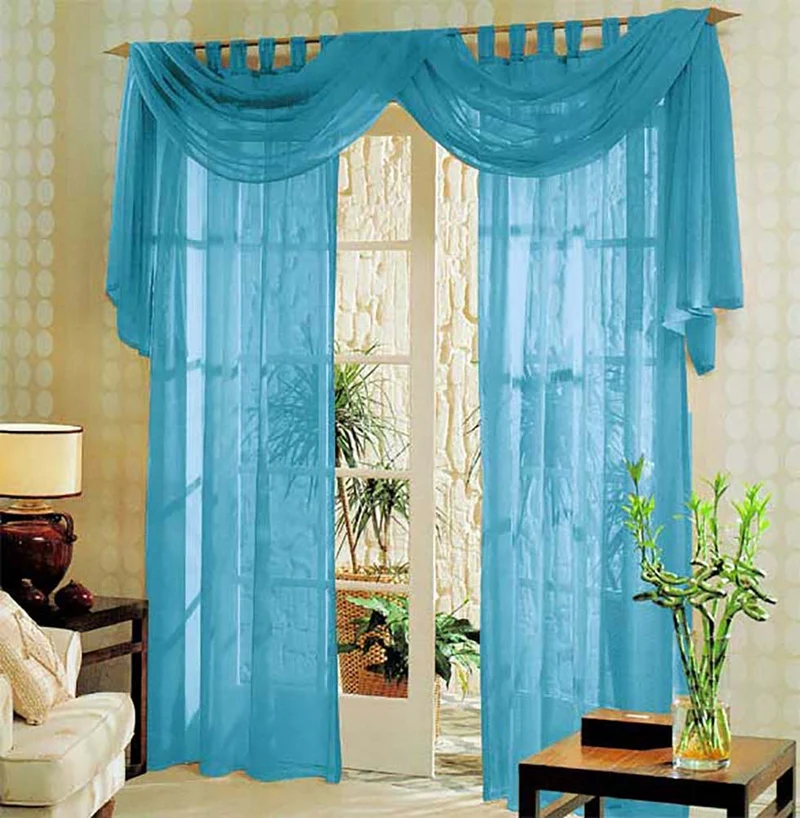 Voile komplett GARDINEN SET 3tlg. 60999