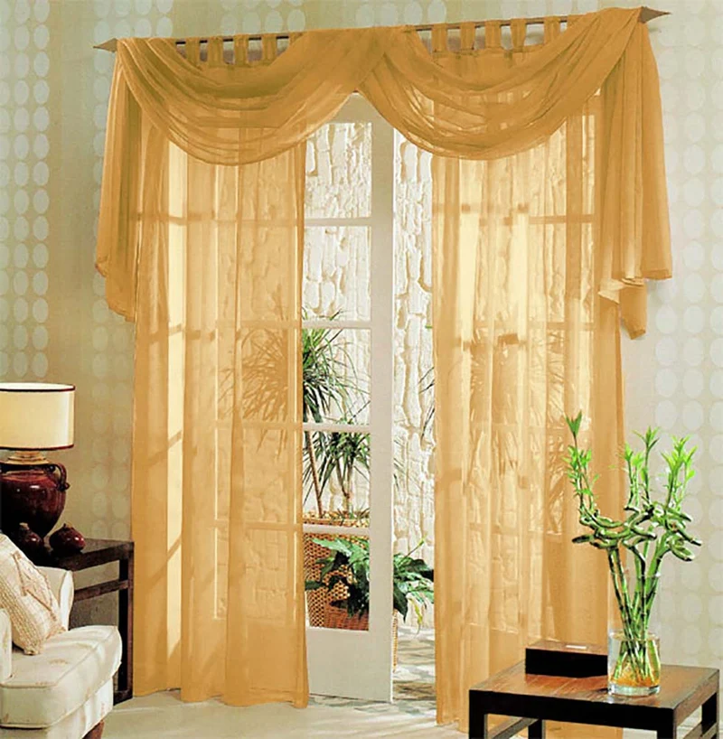 Voile komplett GARDINEN SET 3tlg. 60999