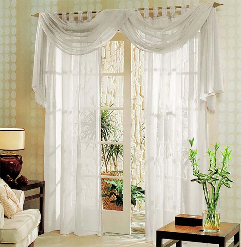 Voile komplett GARDINEN SET 3tlg. 60999