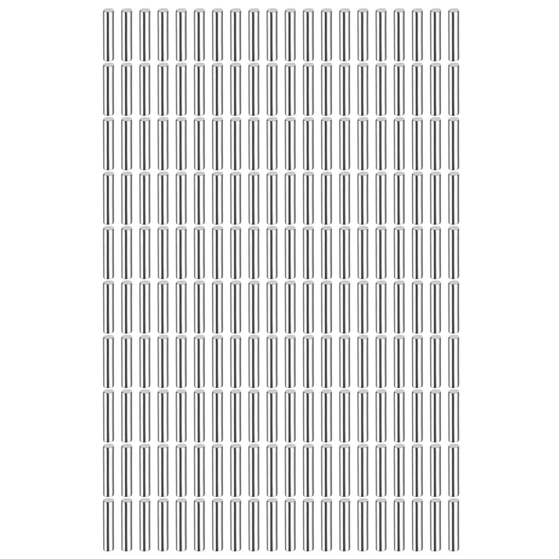 200Pcs 2 x 10mm Dowel Pins 304 Stainless Steel Shelf Support Peg Pin Silver