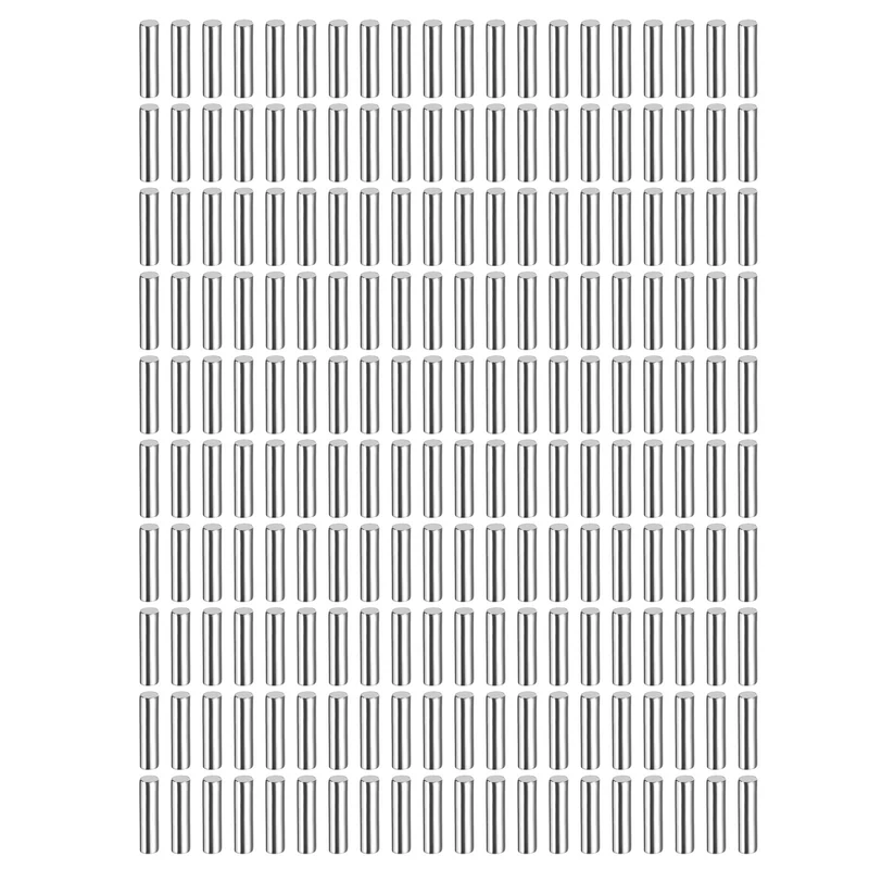200Pcs 2 x 8 mm Dowel Pins 304 Stainless Steel Shelf Support Peg Pin Silver