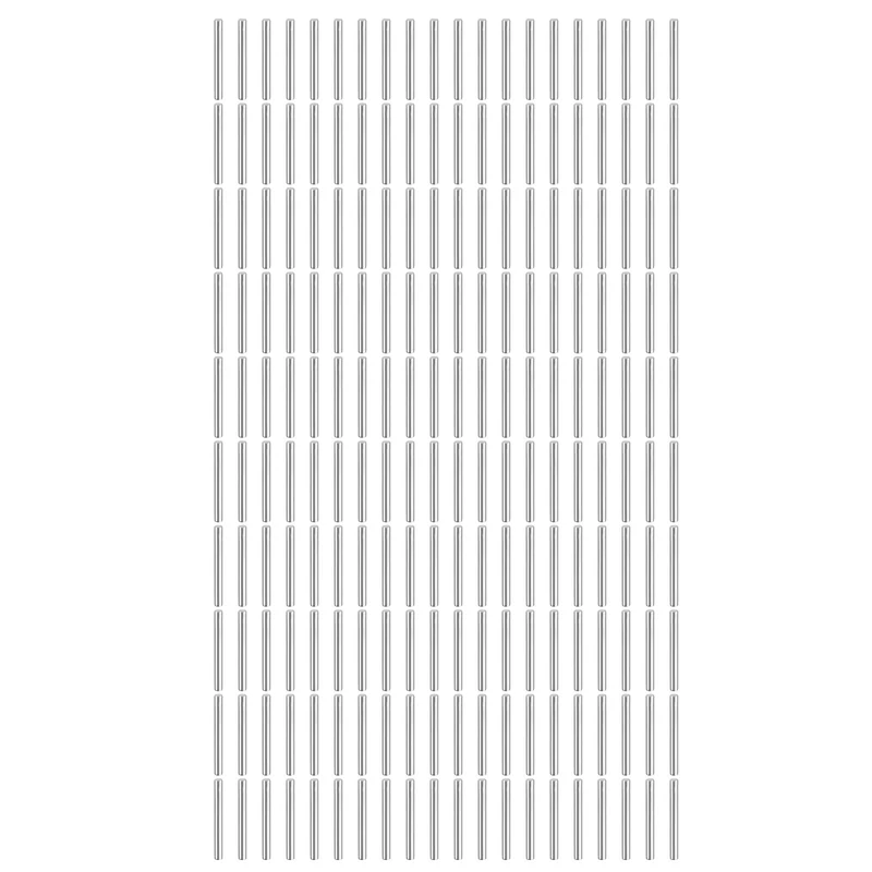 200Pcs 1.5 x 16 mm Dowel Pins 304 Stainless Steel Shelf Support Peg Pin Silver