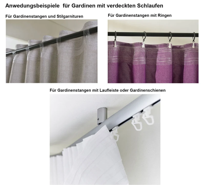 Vorhang Schal Chenille Effekt Streifen verdeckte Schlaufen blickdicht lichtdurchlässig leicht glänzend (HxB) 20430