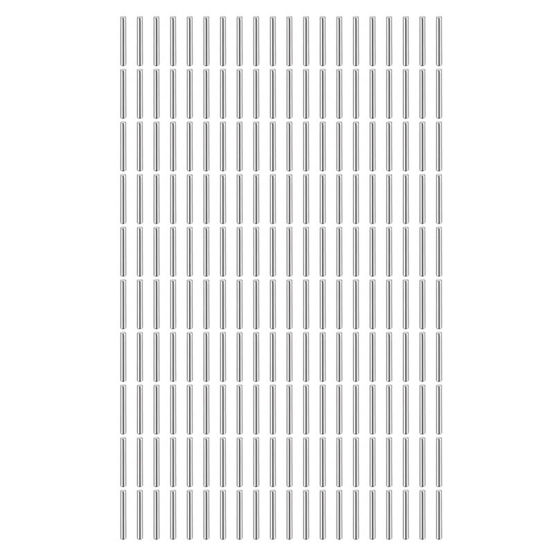 200Pcs 1 x 10mm Dowel Pins 304 Stainless Steel Shelf Support Peg Pin Silver