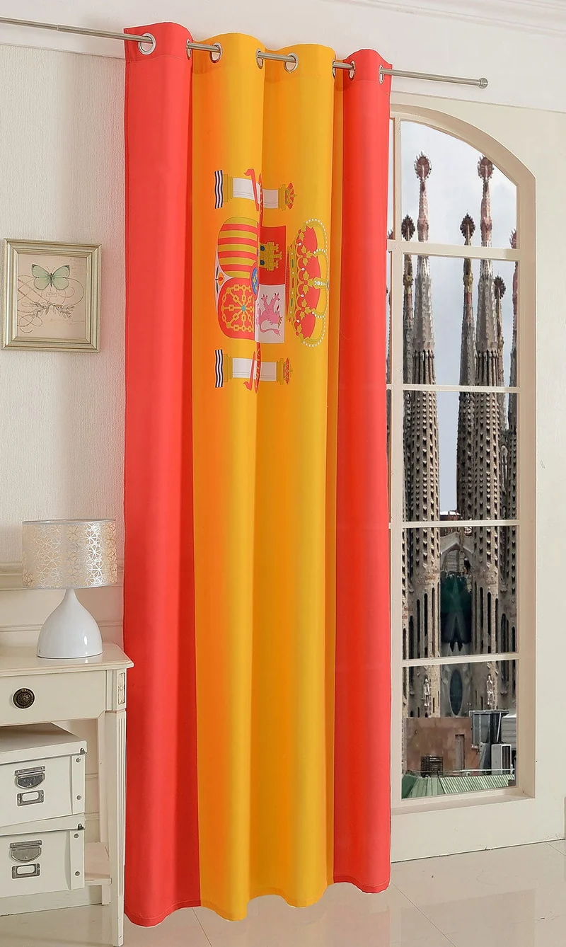 Gardine Vorhang Ösenschal »GLOBAL« Flagge Fußball Fan Flag Banner Landesfarben 20360
