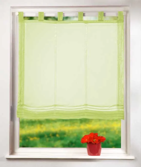 Raffrollo Voile »UNI« mit Schlaufen transparent 61008