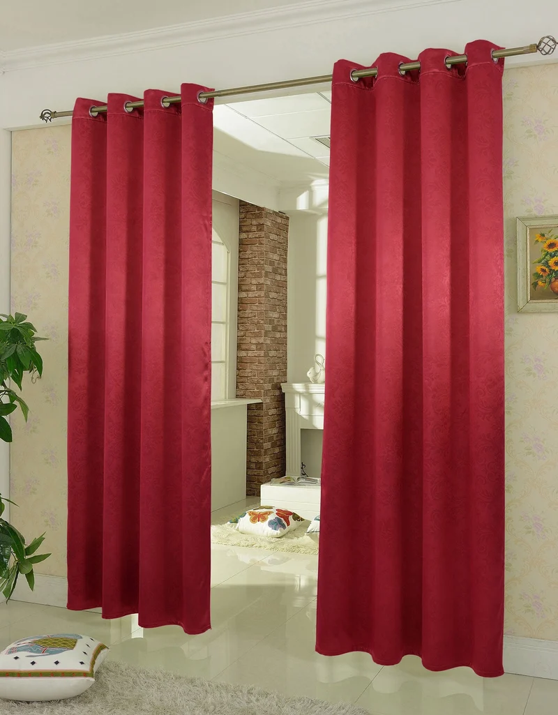 Satin Emboss / Reliefprägung bemustert Vorhang Gardine, Barock, 20370