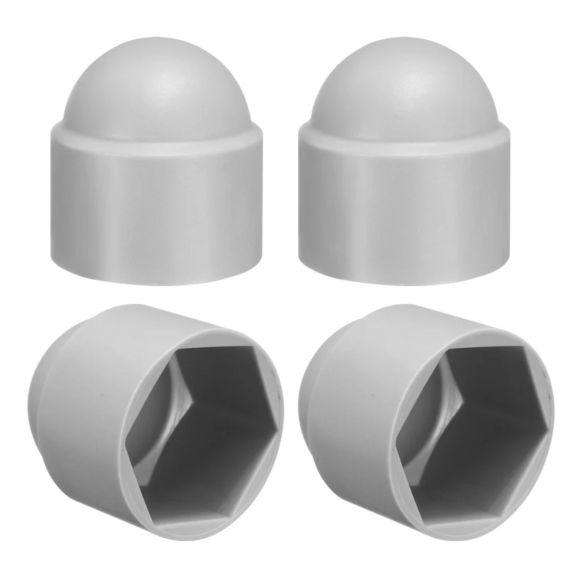 4Pcs Hex Nut Cover, M24x36x45mm Plastic Dome Nut Protection Cap, Gray